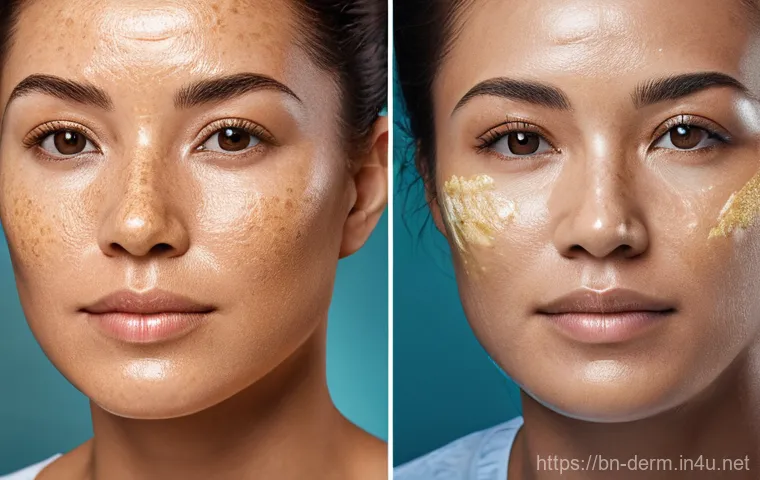 기미에 좋은 화장품 추천 - Here are three detailed image generation prompts in English, designed to be appropriate for a 15+ au...