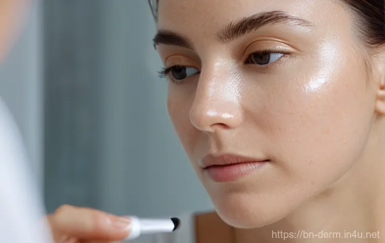 기미에 좋은 화장품 추천 - Image Prompt 1: Diligent Skincare Routine for Melasma Management**