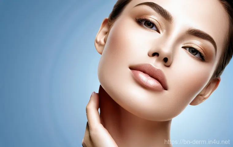 피부과 이중턱 제거 - **Prompt 2 (After - Confidence and Transformation):**
    "The same young adult from Prompt 1, now b...